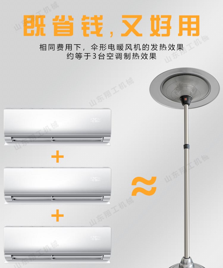 傘形電取暖器
